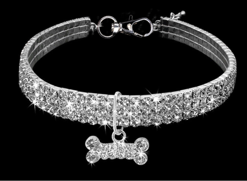 Crystal Charm Dog Collar