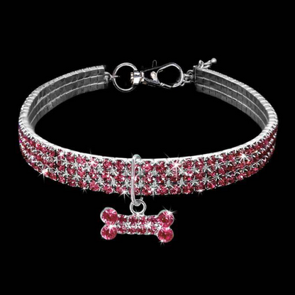 Crystal Charm Dog Collar