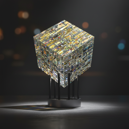 Crystal Rainbow Refraction Cube Decorative Desk Ornament