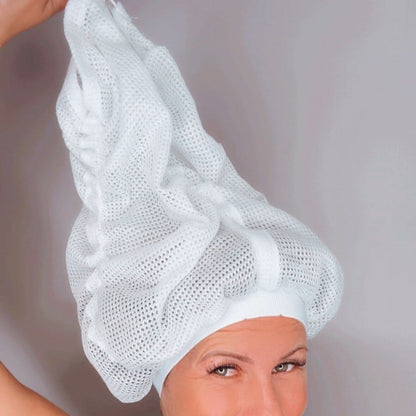 Curly Hair Mesh Plopping Drying Cap Adjustable Fit