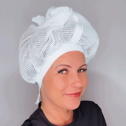 Curly Hair Mesh Plopping Drying Cap Adjustable Fit