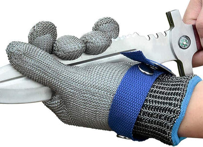 Cut Resistant Stainless Steel Mesh Safety Glove for Food Preparation