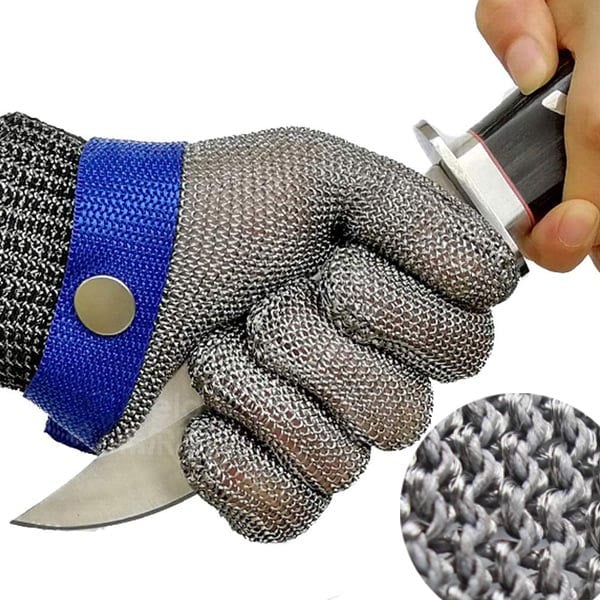 Cut Resistant Stainless Steel Mesh Safety Glove for Food Preparation