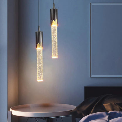 Cylindrical Glass Pendant Ceiling Light