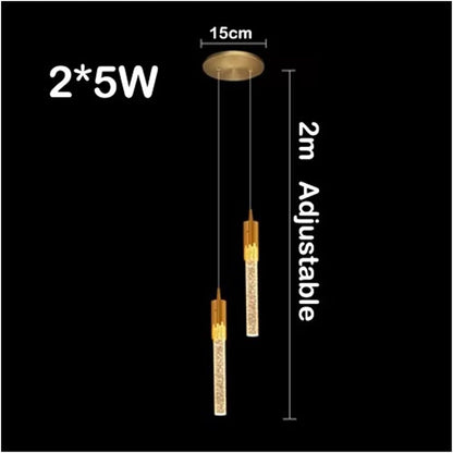 Cylindrical Glass Pendant Ceiling Light