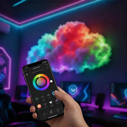 DIY LED Cloud Light with RGB Colors and App Control