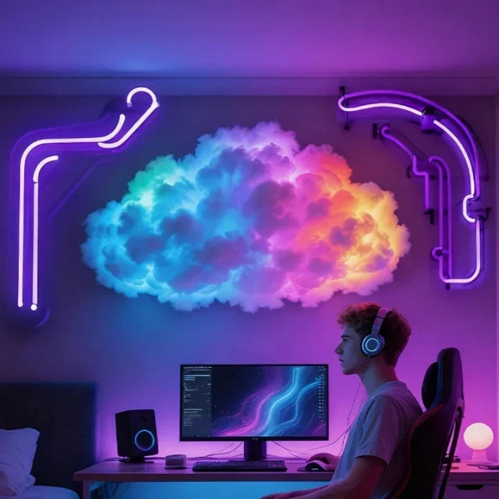 DIY LED Cloud Light with RGB Colors and App Control
