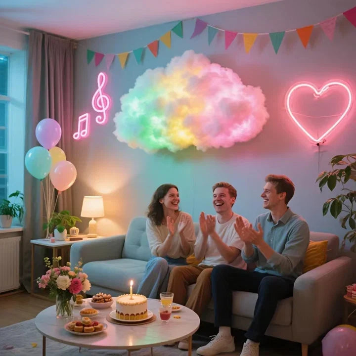 DIY LED Cloud Light with RGB Colors and App Control