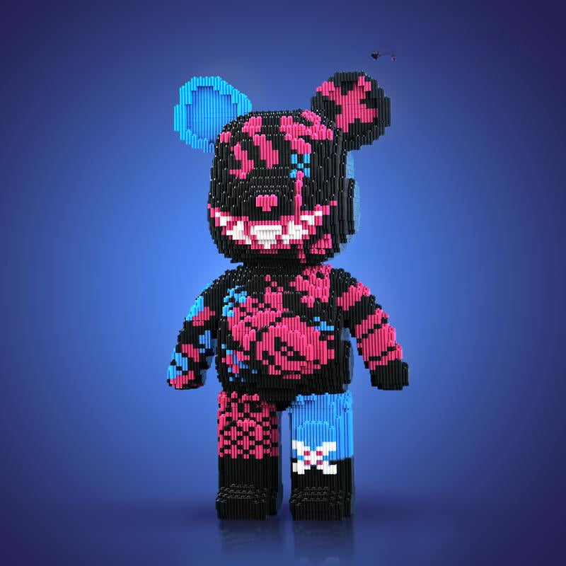 DIY Pixel Block Bear Building Figure Set
