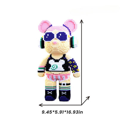 DIY Pixel Block Bear Building Figure Set