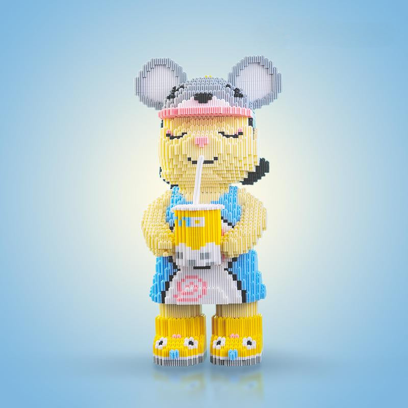 DIY Pixel Block Bear Building Figure Set