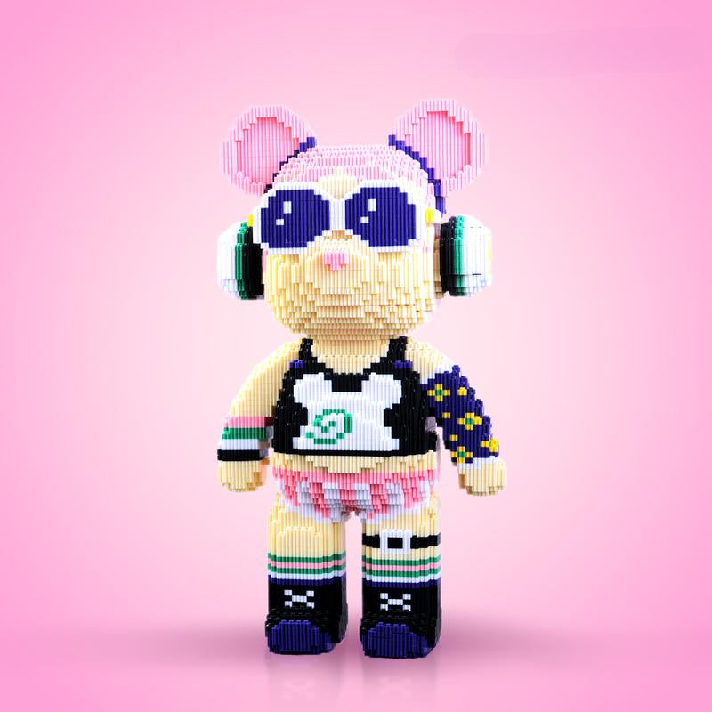 DIY Pixel Block Bear Building Figure Set
