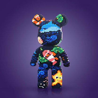 DIY Pixel Block Bear Building Figure Set