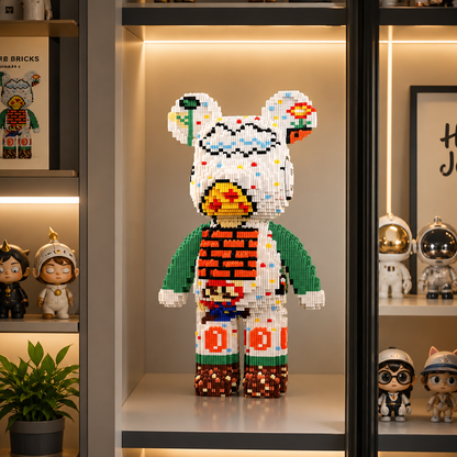 DIY Pixel Block Bear Building Figure Set