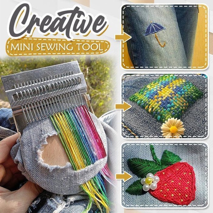Darning Weaving Loom Kit for Fabric Repair