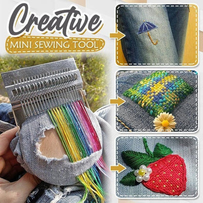 Darning Weaving Loom Kit for Fabric Repair