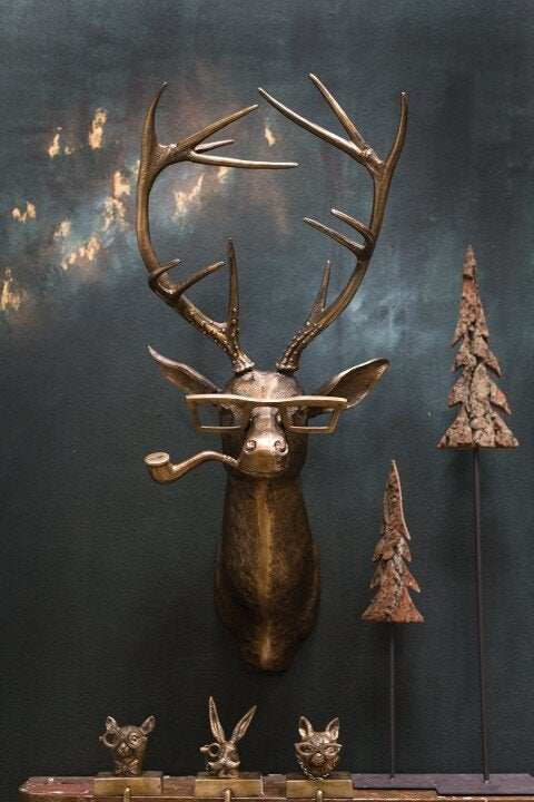 Decorative Animal Head Wall Sculpture for Home