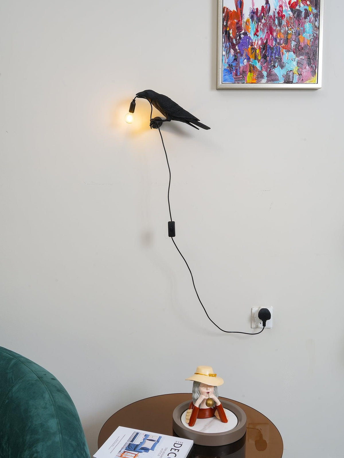 Decorative Bird Wall Light Resin LED Wall Sconce