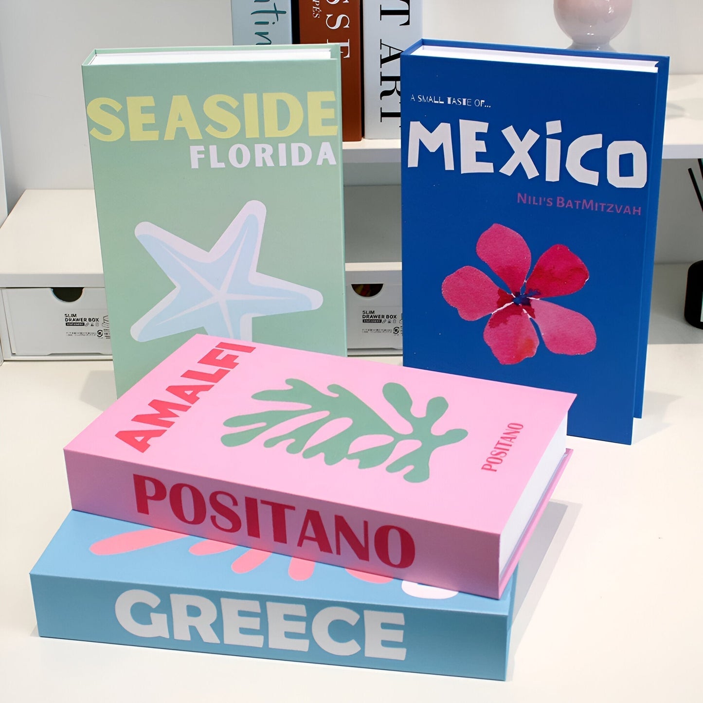Decorative Faux Books with Hidden Storage Box