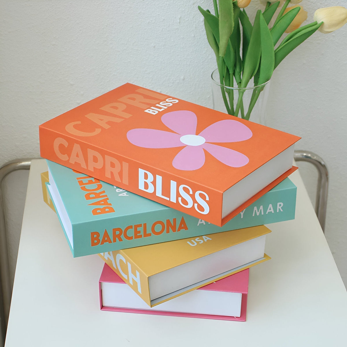 Decorative Faux Books with Hidden Storage Box