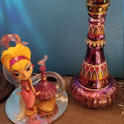 Decorative Glass Genie Bottle Collectible Ornament