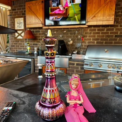 Decorative Glass Genie Bottle Collectible Ornament