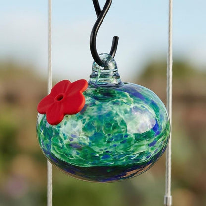 Decorative Hummingbird Feeder with Hanging Wind Chime