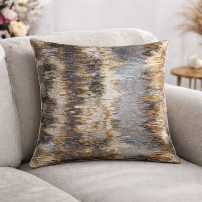 Decorative Printed Cushion Cover with Zipper and Piped Edge