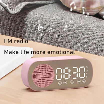 Digital Alarm Clock Bluetooth Speaker FM Radio LED Display