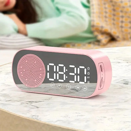 Digital Alarm Clock Bluetooth Speaker FM Radio LED Display