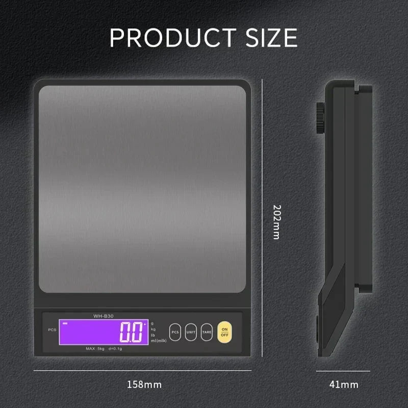 Digital Waterproof Kitchen Scale with Stainless Steel Platform