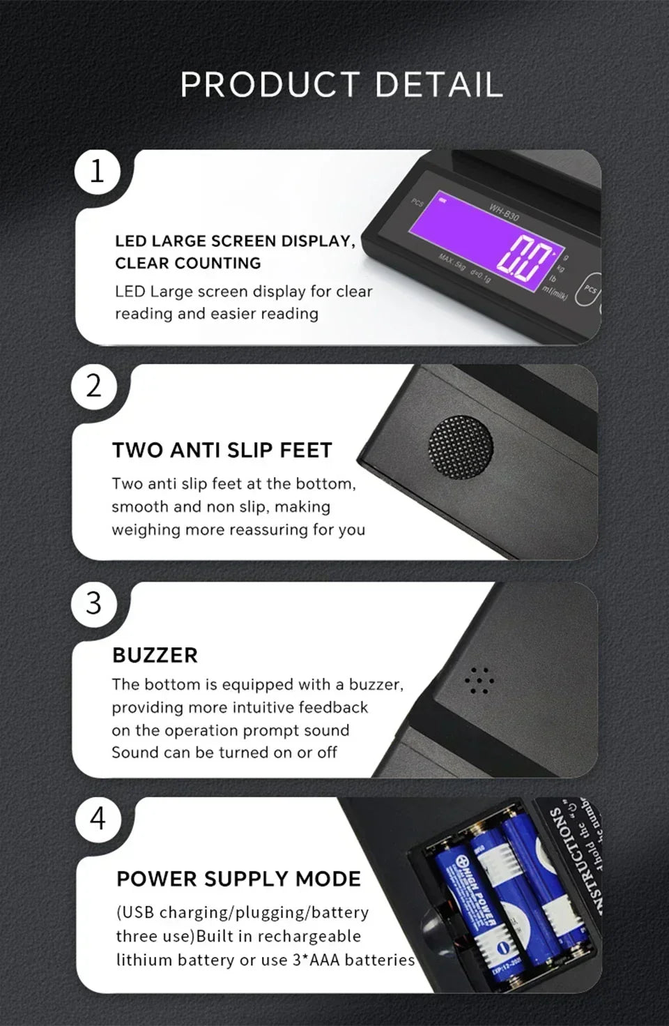 Digital Waterproof Kitchen Scale with Stainless Steel Platform