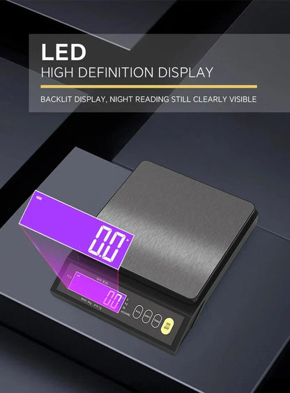 Digital Waterproof Kitchen Scale with Stainless Steel Platform