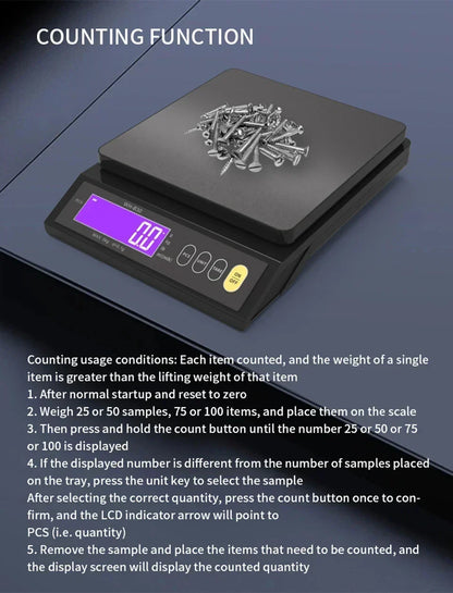 Digital Waterproof Kitchen Scale with Stainless Steel Platform