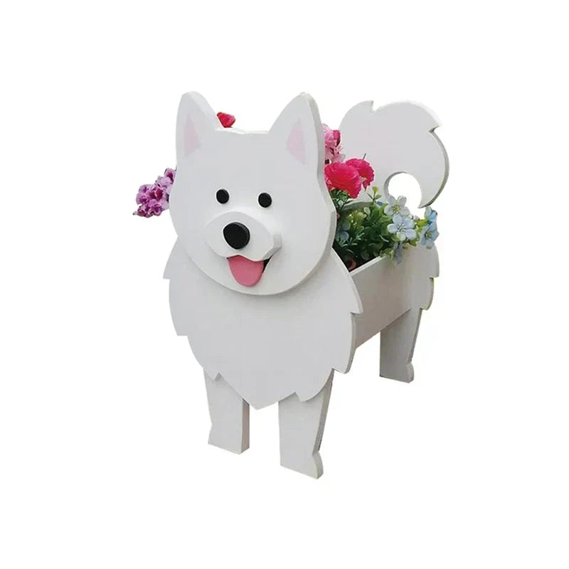 Dog Shaped Plant Pot Decorative Indoor Outdoor Planter