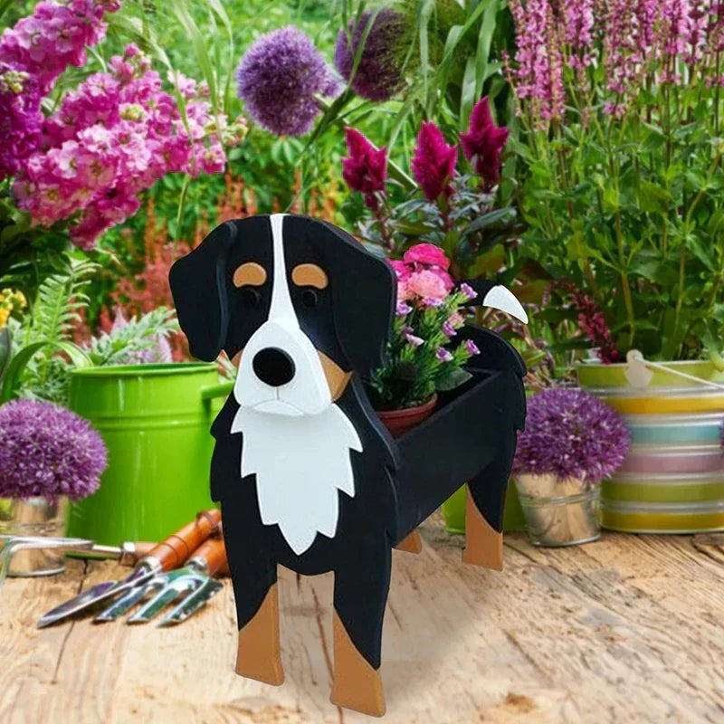 Dog Shaped Plant Pot Decorative Indoor Outdoor Planter