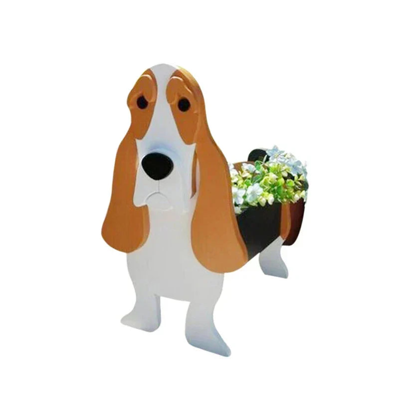 Dog Shaped Plant Pot Decorative Indoor Outdoor Planter