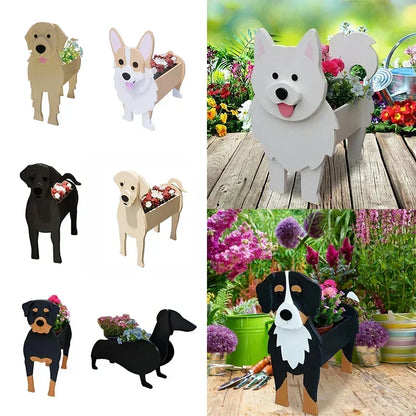 Dog Shaped Plant Pot Decorative Indoor Outdoor Planter