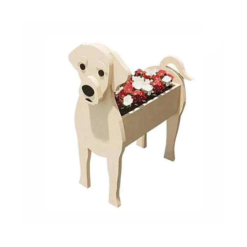 Dog Shaped Plant Pot Decorative Indoor Outdoor Planter