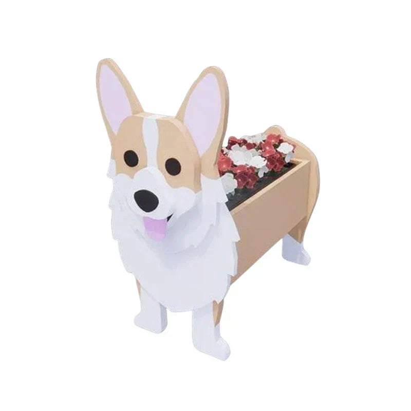 Dog Shaped Plant Pot Decorative Indoor Outdoor Planter