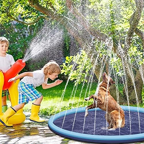 Dog Splash Pad Sprinkler Pool for Outdoor Water Play