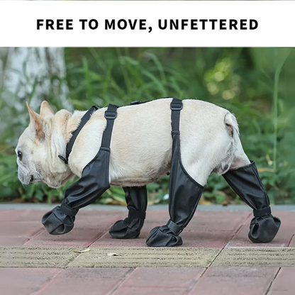Dog Suspender Boots with Full Leg Coverage and Non Slip Sole