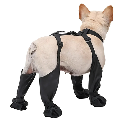 Dog Suspender Boots with Full Leg Coverage and Non Slip Sole