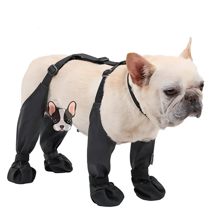 Dog Suspender Boots with Full Leg Coverage and Non Slip Sole