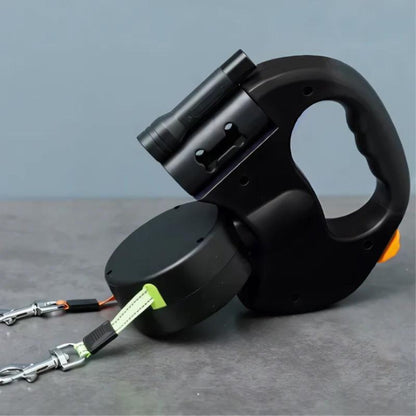 Dual Dog Leash with Tangle Free Swivel Connector
