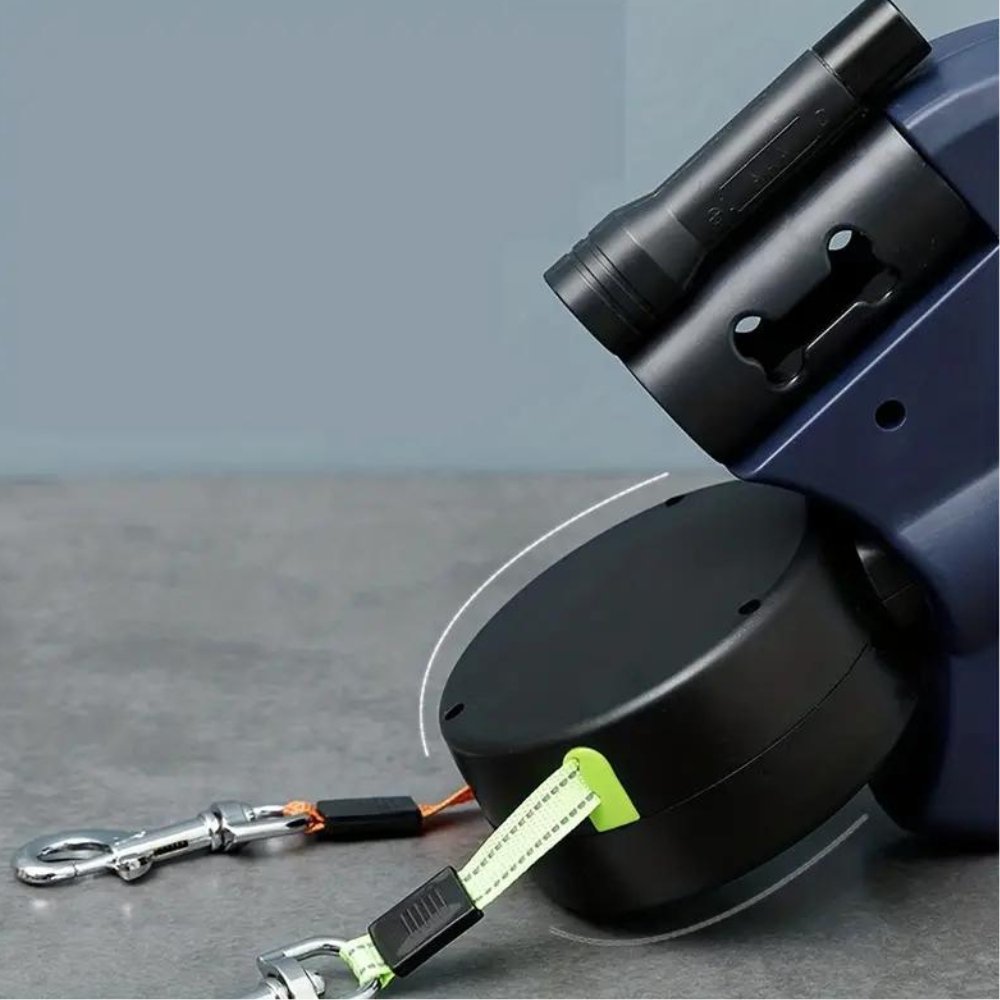 Dual Dog Leash with Tangle Free Swivel Connector