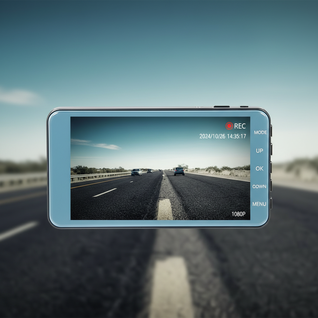 Dual Lens Dash Cam with Front and Rear Recording