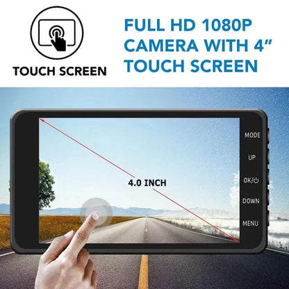 Dual Lens Dash Cam with Front and Rear Recording