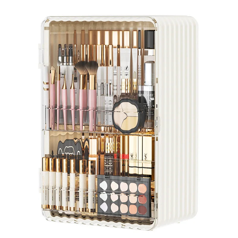 Dust-Proof Makeup Storage Organizer with Magnetic Door