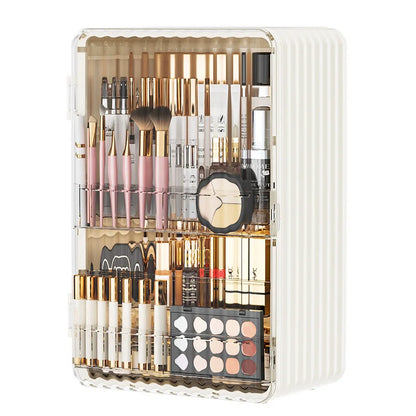Dust-Proof Makeup Storage Organizer with Magnetic Door